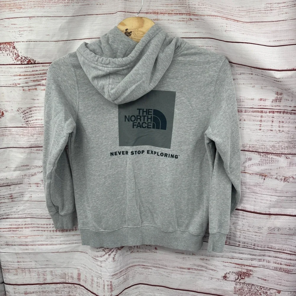 The North Face Hoodie Mens‎ Large Grey Pullover Sweatshirt Never Stop Exploring
